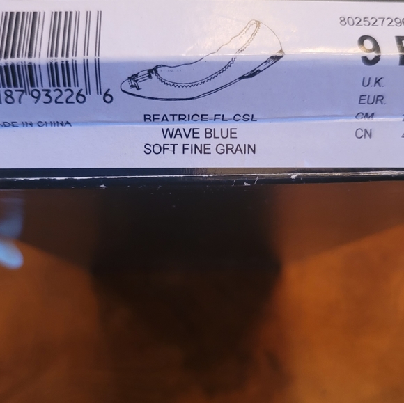 NWOT Ralph Lauren Royal Blue Turquoise Cobalt RL Logo Flats Size 9 - Picture 7 of 7